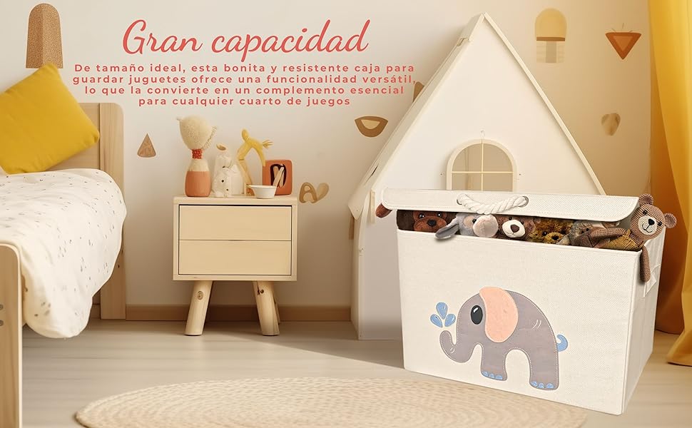 Boho plegable juguete caja de almacenamiento niños niños niñas habitación tapa organizador plegable