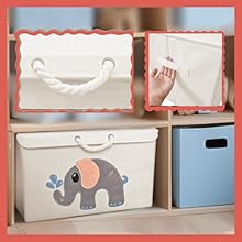 Boho plegable juguete caja de almacenamiento niños niños niñas habitación tapa organizador plegable