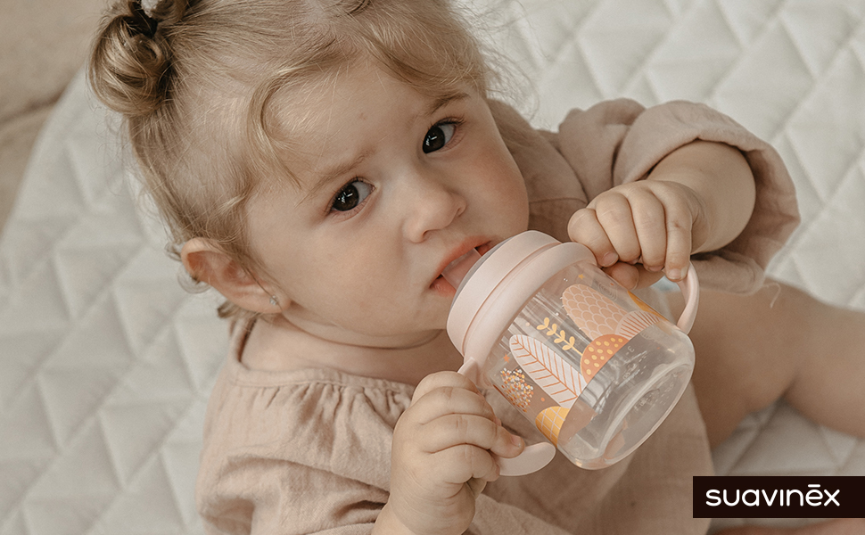 vaso bebe taza aprendizaje silicona boquilla pajita beber solos pasar antigoteo antiderrame