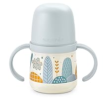 vaso aprendizaje bebe con tapa boquilla ventosa silicona tetina anticolico antiderrames