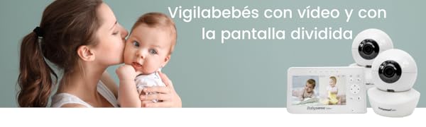 Vigilabebés con vídeo y con la pantalla dividida