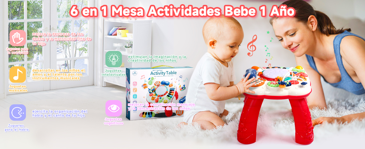 mesa actividades bebe 1 año