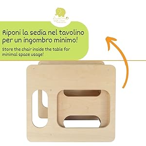 mesa silla niños ahorro de espacio