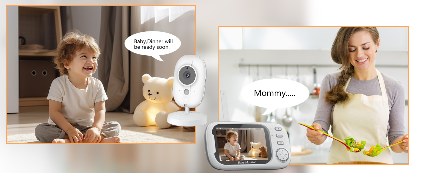 Baby Monitor, Videocamera Schermo 3.5"