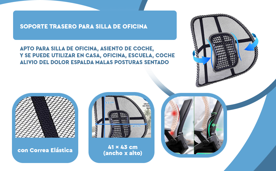 Soporte Trasero para Silla de Oficina