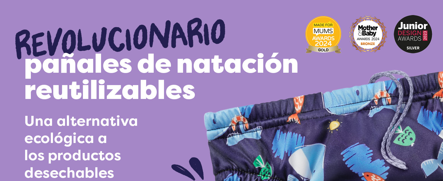 Los pañales de natación Bambino mio son reutilizables