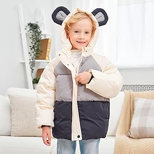 haquetas para niños pequeños, abrigos de invierno chaqueta acolchada