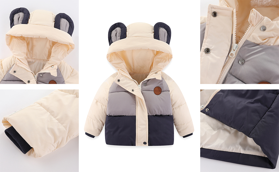 chaqueta acolchada para niños y niñas pequeñas, abrigo de invierno para bebés