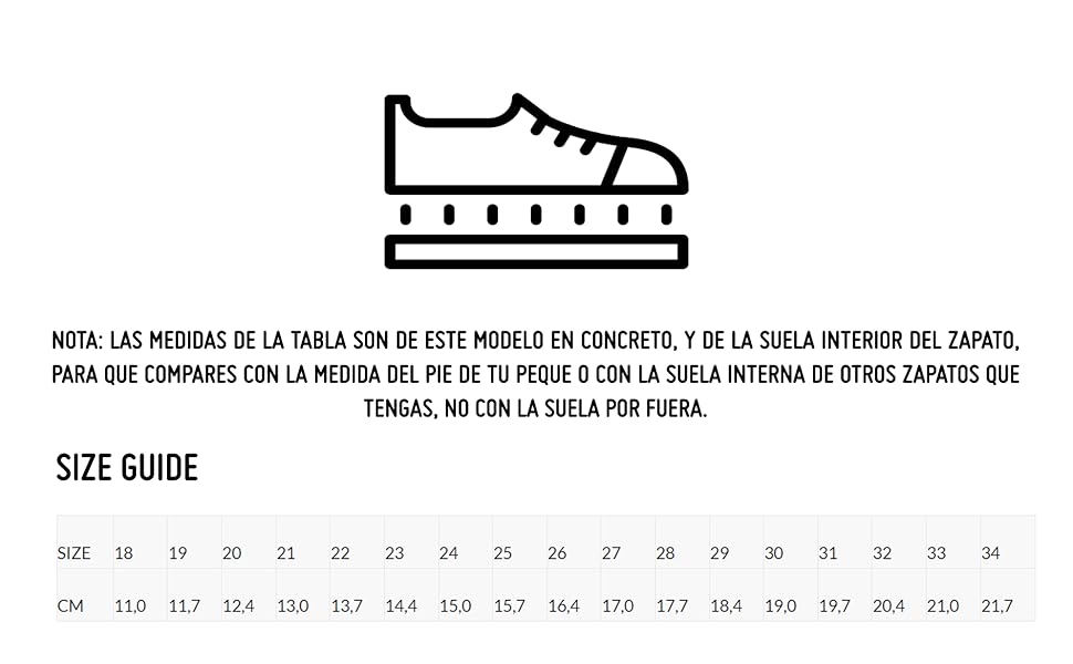 Deportivas para bebé y niño en piel lavable