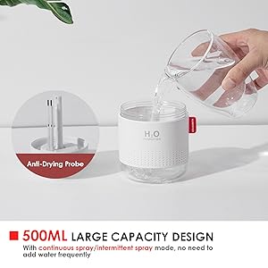 Humidificador de niebla de 500 ml