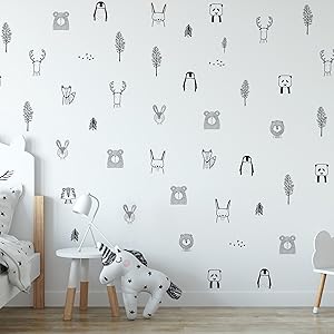 playroom, kids room, nursery wall stickers, animal wall stickers, 