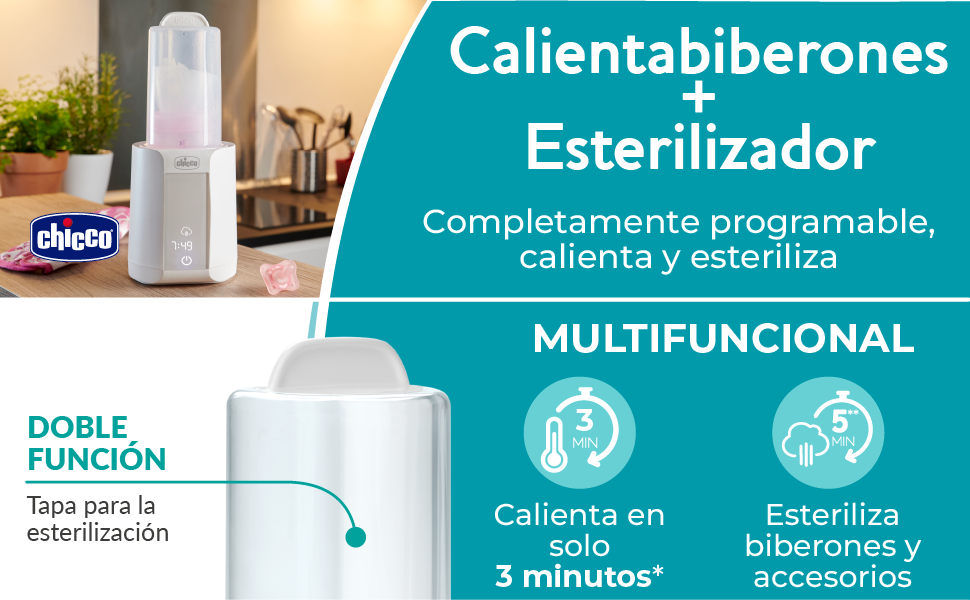 calienta biberones con esterilizador de Chicco