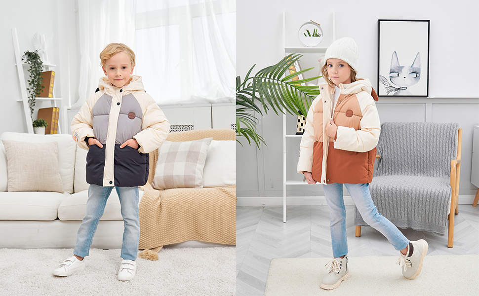 Abrigo de invierno para niños pequeños, abrigos para niñas pequeñas, chaquetas acolchadas