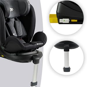 Kinderkraft XRIDER I-Size, Silla de coche, Isofix, Silla coche bebé, para niños, Ajustable, Sillade