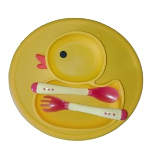 Plato silicona para bebe- Amarillo