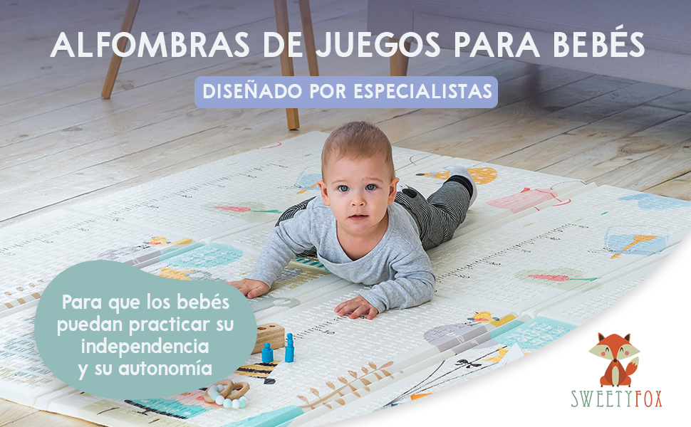 Alfombra Infantil de Juegos Alfombra Bebe XXL Reversible Lado Niños Adultos Parque Infantil Bebe