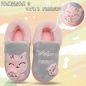 Zapatillas de Estar por Casa Niño Niña Zapatos Pantuflas Invierno Mujer Hombre Caliente Slippers