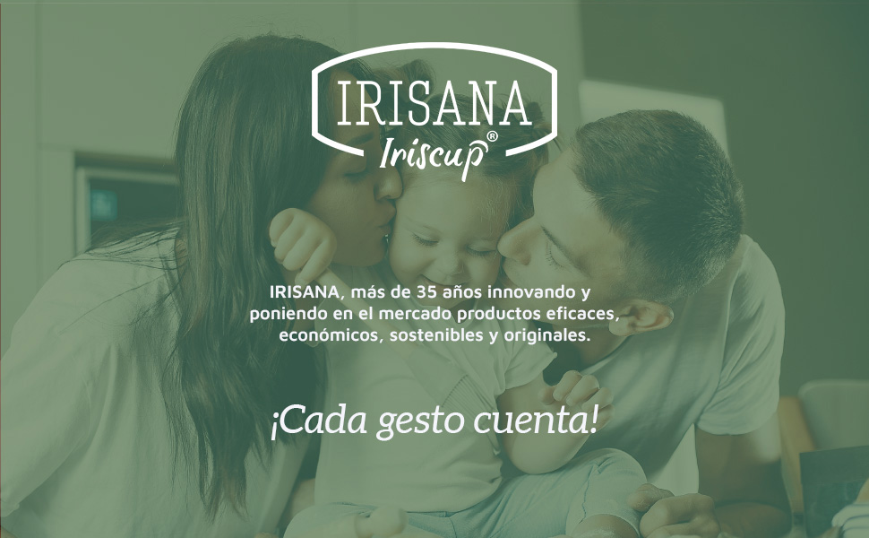 Irisana Iriscup Copa menstrual menstruacion silicona fabricacion inodora esterilizable viaje tallas