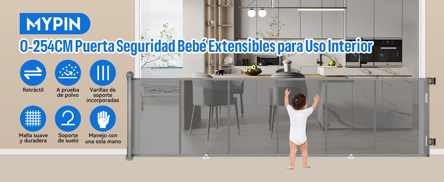 Puerta Seguridad Bebé Extensible