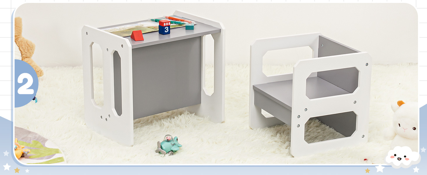 Conjunto de mesa y sillas para niños