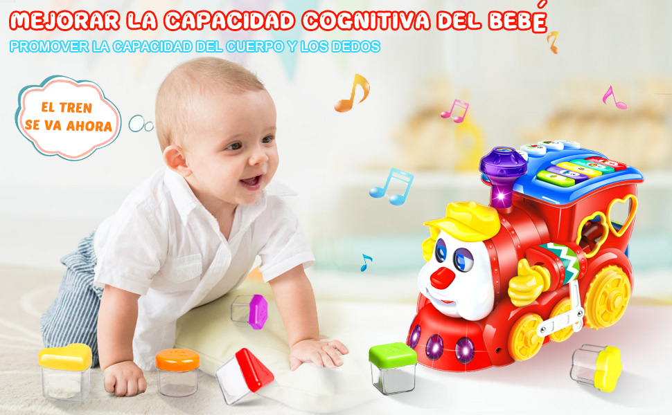 Juguetes niños 1 2 año Tren Clasificador Musical Juguetes Bebes 6 6-12 12-18 Meses