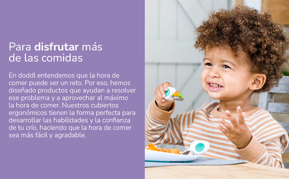 Juego de cubiertos con cuchara y tenedor para bebes