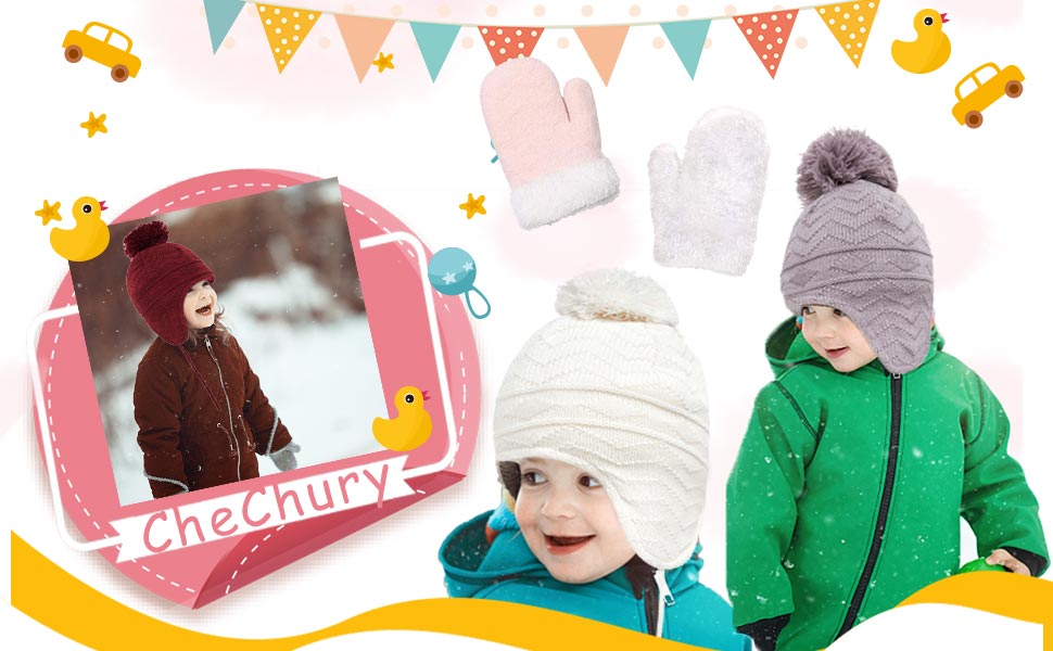 Bambino Cappello Invernale Berretto in Maglia