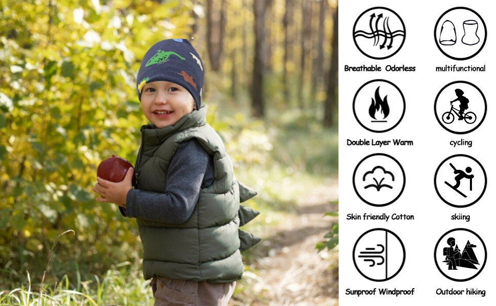 Niño Set de Bufanda y Gorro Mascarillas a Prueba de Viento Al Aire Libre y Gorros 