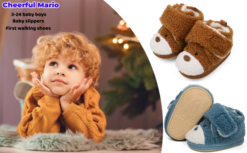 Zapatillas de estar por casa Para Bebé Niñas Niños Zapatos Primeros Pasos en Invierno