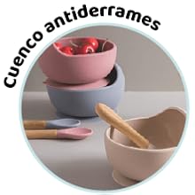 cuenco antiderrames en silicona con forma de ola para facil llenado de la cuchara