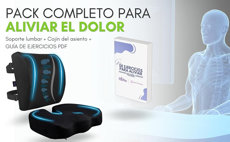 cojin silla oficina lumbar cojín coche antiescaras coxis respaldo ortopedico asiento gaming ruedas 