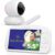 SANNCE WiFi Baby Monitor con cámara 1080P Pantalla de 5,5 Pulgadas Inalámbrico 2,4 GHz 5000 mAh Batería Audio bidireccional Panorámica 340° Inclinación 50° Detección de Movimiento y llanto (Blanco)