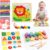 LZDMY Juguetes Montessori 1 Años, Juguete Bebe 6 9 12 18 Meses, 5 En 1 Juego Educativo de Madera para Desarrollo de Motricidad, Regalo Original Niños Niñas de 1 Años para Cumpleaños Navidad