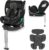 LIONELO BRAAM i-Size Silla de Coche para Bebé Giratoria 0-36kg, Instalación Delantera y Trasera, sistema de anclaje ISOFIX+, pie estabilizador, Reposacabezas y Respaldo Ajustable