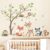 decalmile Pegatinas de Pared Animales Bosque Árbol Vinilos Decorativos Ciervo Zorro Búho Adhesivos Pared Habitación Infantiles Niños Bebés Guardería