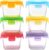 ARSUK Recipientes de vidrio para almacenamiento de alimentos para bebés pequeños Tupperware, cuencos de destete (6pcs x 150ml Cuadrado)