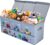 decalsweet Caja de Juguete Extra Grande con Tapa Abatible, Caja Almacenaje Oxford Plegable con Asa para Niños Niñas, Baúl Juguetes y Almacenamiento Impermeable Resistente, 96×32×40 (Coches Animale)