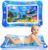 Bebe Alfombra de Agua Inflable JUNDAJC 70x50cm Sensorial Colchoneta de Agua Juguetes para Bebés 3 6 9 12 Meses Tummy Time Water Mat Juegos Manta de Agua para Bebé Regalos (Azul)