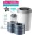 Tommee Tippee – Papelera de pañales Sangenic, incluye 6 casetes de repuesto, color blanco y gris