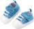 Zapatillas de Bebe Personalizadas con Nombre – Zapatos bebé de Lona Estilo Casual – Regalo Bebe Personalizado – Zapatos de 0 a 6 Meses (Azul con Nombre, 18)