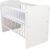 KMbaby Cuna K2 Blanca 120 x 60 cm con Colchón y Somier – Cuna Cuna 3 Niveles Regulable En Altura – Madera De Pino Lacada y MDF