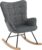 WOLTU Silla Mecedora, Sillon Relax, Sillon Balancin, Mecedora Comoda para Adulto, Mecedora Relajante para Dormitorio y Salon, Estructura de Metal, Gris Oscuro, 69x90x95 cm, SKS30dgr