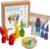 Ulanik Arcoiris Muñecas y Bolas en Tazas Clasificador de Madera Juguetes Montessori para Bebes 3 año + Juegos Educativos para Clasificación de Colores y Conteo