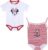 CERDÁ LIFE’S LITTLE MOMENTS – Pack de 2 Body Bebe Niña de Verano | Ropa de Bebe de Algodón 100% de Minnie Mouse – Licencia Oficial Disney