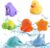 Juguetes Baño Bebe, 7 PCS Juguetes Bañera para Bebés, Juguetes para la Hora del baño, sin BPA, Ocean Juguete de Baño, Niños Niña Juguetes Educativos Seguro