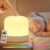 Luz Nocturna Infantil Luz Bebe Nocturna,10 Colore Dimmable Lampara Bebe Noche,2400mAh+Remoto Luz Quitamiedos Infantil Lamparas sin Cables,Temporizador Lampara Mesita Noche sin Cable Lampara Bebe Noche