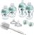 Tommee Tippee Biberones, set anticólicos óptimo para recién nacidos, 4 biberones con 2 tetinas anatómicas de flujo medio, varilla de ventilación