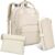 RAINSMORE Mochila Bebe Mochila Carro Bebe Pañaleras para Bebes Multifuncional Mochila Maternidad con Cambiador Bebe Plegable y Correas de Cochecito Beige