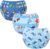 Codkkre Pañales para Nadar para Bebés Bañador Pañal Reutilizable Bañador para Piscinas 3PCS Ajustable y Lavable niño niña talla 0-36 meses(Pez+Playa+Ballena)