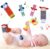 Vicloon Sonajero Calcetines y Muñequeras para Bebé, 4pcs Sonajeros de Muñeca Bebe Sonajero de Pies y Manos Juguetes, Sonajero para Recién Nacidos para Bebé de 4-5 Meses(Ternero)